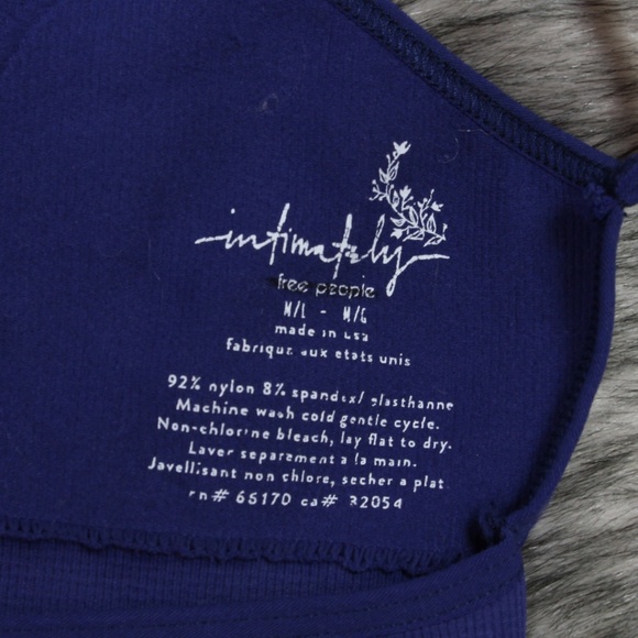 Free People Seamless Low Back Navy Blue Bralette - Picture 6 of 6